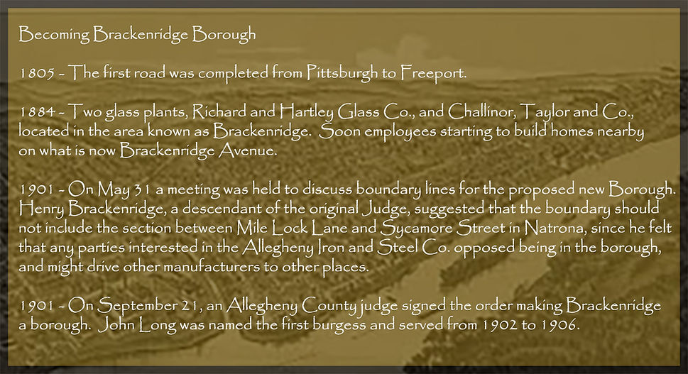 History Brackenridge Borough